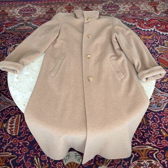 Marcona Angora & Wool Full Length Camel Coat - Picture 12 of 14